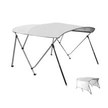 Bimini 3 Arceaux Aluminium Coversy + Taud Latéral – Blanc – H 117 cm
