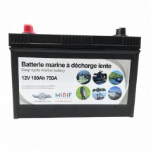 Batterie Marine Haswing 12V 100Ah 750A – Plomb Double Bornes Bateau