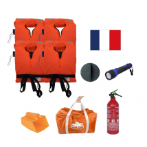 Sac Armement Basique 4 Personnes Orangemarine – Zone 2 Milles – Pack Sécurité Complet