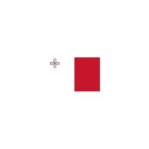 Pavillon Malte Polyester 30x45cm – Drapeau National Navigation Bateau