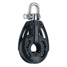 Poulie Harken Black Magic Simple Émerillon – Réa 75 mm / Rouleaux Torlon / Faible Charge
