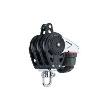Poulie Carbo triple émerillon ringot coinceur réa de 40 mm - Harken