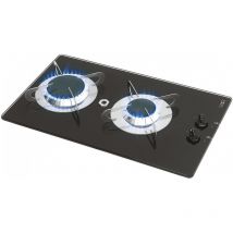 Gas-Kochfeld 2-flammig, Ausführung aus Glas