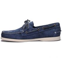 Docksides Portland Sebago marineblau mit weisser Sohle Bootsschuhe Damen Wildleder