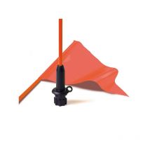 Pavillon sur mât fouet orange - Base noire - RAILBLAZA