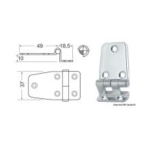 Charnière inox s avec porte à faux