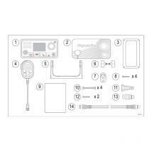 UKW seefunk-anlage RAY63 mit integriertem GPS - RAYMARINE