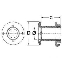 Rumpfdurchführung aus poliertem Edelstahl - OSCULATI