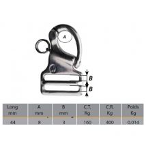 Schnappschäkel mit fixem Auge für Gurt 20 mm