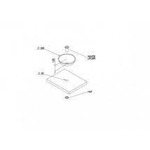 Halbkugelförmiges Waschbecken aus Glas