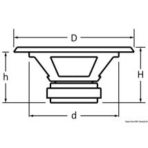 Haut-parleur woofer étanche noir - OSCULATI