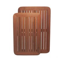 Piano tavolo rettangolare in teak con doghe - Arc Marine