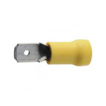Terminale Maschio Giallo DA 6,3 MM - Pacchetto DI 10
