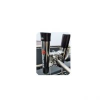 Porta Canna Doppio in Acciaio Inox Nero Per Balcone Ø 36-50 mm