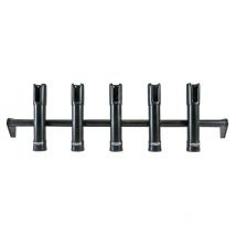 Seanox - Portacanna In Acciaio Inox 5 Aste Su Corrimano Per Post Pendente "bolster" Xl