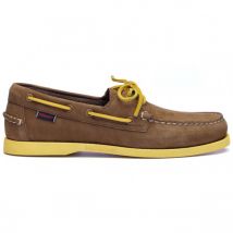 Scarpa da barca Portland Nubuck marrone - suola e pizzo giallo Sebago