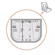 Sedile per barca deluxe deluxe Overdeck - Bianco