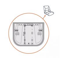 Sedile per barca deluxe deluxe Overdeck - Bianco / Cammello