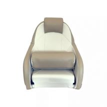 Overdeck - Sedile Per Barca Deluxe Deluxe Overdeck - Bianco / Cammello