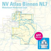NV Atlas Pays Bas NL 7 - Binnen - Waterkaart Nederland Zuid - Arnhem - Maastricht