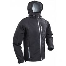 Giacca softshell con cappuccio nera Plastimo