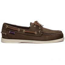 Scarpe da barca Docksides portland nubuck marrone scuro - sebago