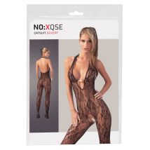 Catsuit schwarz S/M - Spitzen-Catsuit