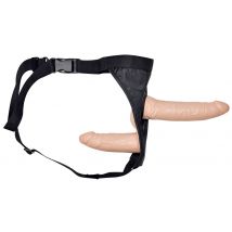 Umschnall-Doppeldildo „double StrapOn“, 19 cm, 13 cm, mit verstellbarem String