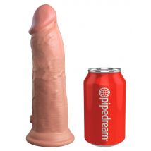 Naturvibrator „8“ Vibrating + Dual Density Silicone Cock“ mit extra starkem Saugfuß