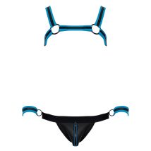 Harness plus Jock mit abnehmbaren Handfesseln