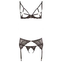 3-teiliges Strapsset aus Spitze