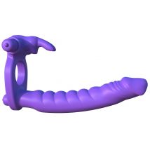 Vibro-Penisring „Silicone Double Penetrator Rabbit“ mit Analdildo