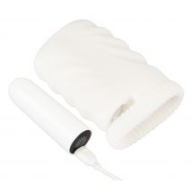 „Super Soft Masturbator & Vibration“ mit Hodenring plus Vibrobullet zum Einsetzen