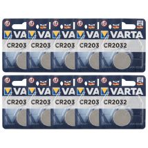 10 x 1er Batterie „CR2032“