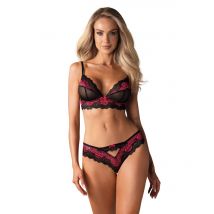 BH plus Slip "Tulia" mit zweifarbiger Spitze
