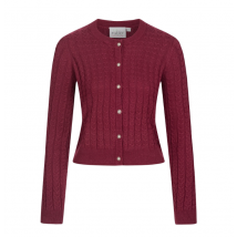 Strickjacke Langarm Sonja in Bordeaux von Nübler XL