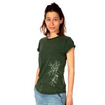 Organic Shirt Stone Washed Olive Branch L