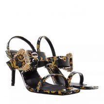 Riemchen Sandalen schwarz High Heel 36