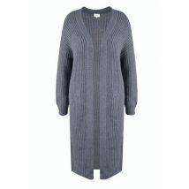 Milano OPEN LONG CARDIGAN WITH OVERSIZED S graphite L