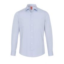 Langarm City Hemd Slim Fit, Hellbau S