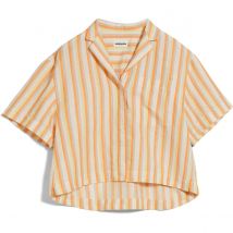 Kurzarmblusen LEAANNE STRIPED LINO Bluse kurzarm Strei L