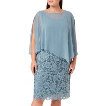 Cocktailkleider Kleid Kurz 1/2 Arm, Bluish Grey 46