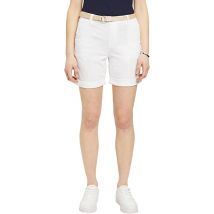 Chino-Shorts mit Flechtgürtel, Weiß 44