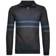 Ragman V Pullover Mock neck stripe M