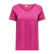 V-Kragen T-Shirt Carbonnie Life, Pink L