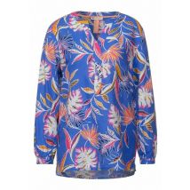 Street One Printed linen longblouse blau 38