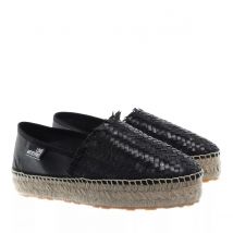 Komfort Slipper schwarz Espadrille 36