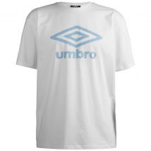 Umbro Core Logo T-Shirt Herren weiß / hellblau Gr. M