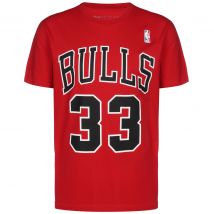 Mitchell and Ness NBA Chicago Bulls Scottie Pippen Hardwood Classics T-Shirt Herren Unisex rot / schwarz Gr. S