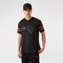 New Era NFL New England Patriots Outline Logo Oversized T-Shirt Herren schwarz / rot
